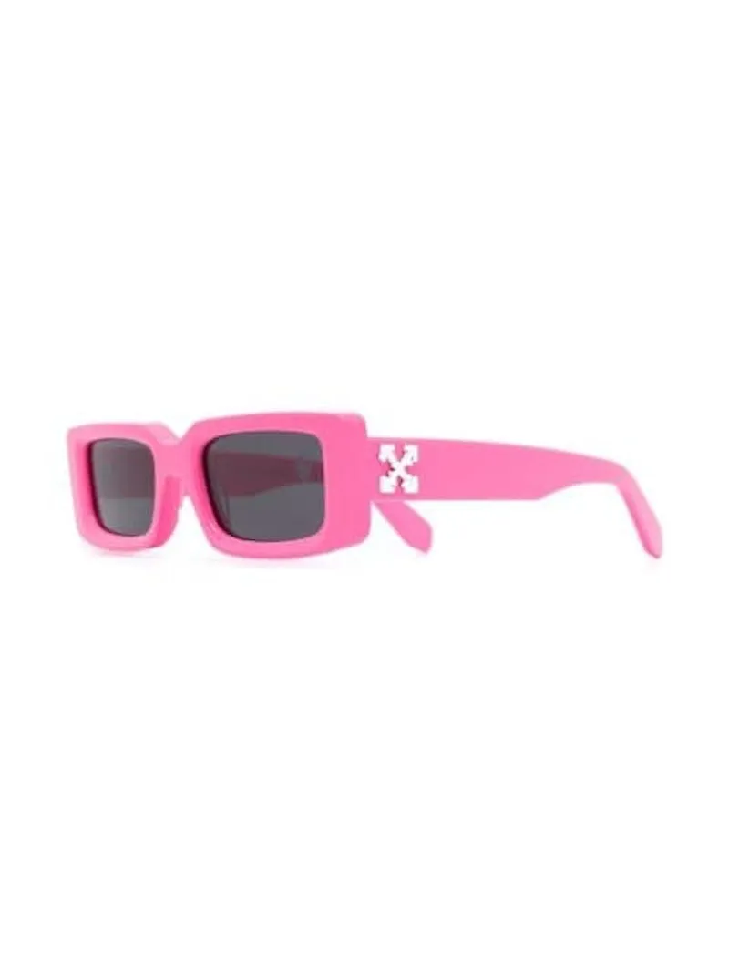 Off-White Arthur Square Frame Sunglasses Fluo Pink/White