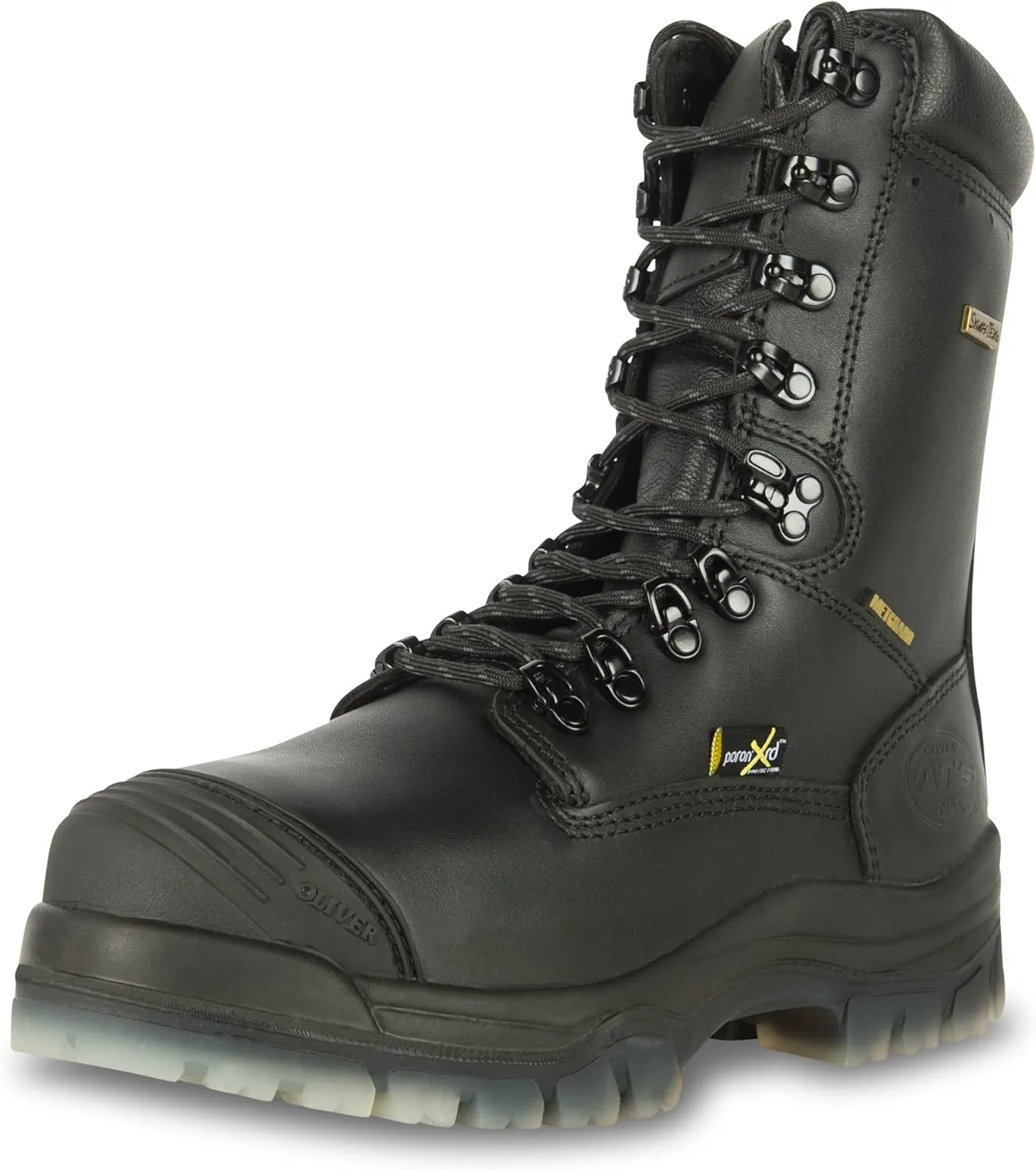 Oliver 45 Series 8" Leather Composite Toe Waterproof Men's Metatarsal Boots, Black (45675C)
