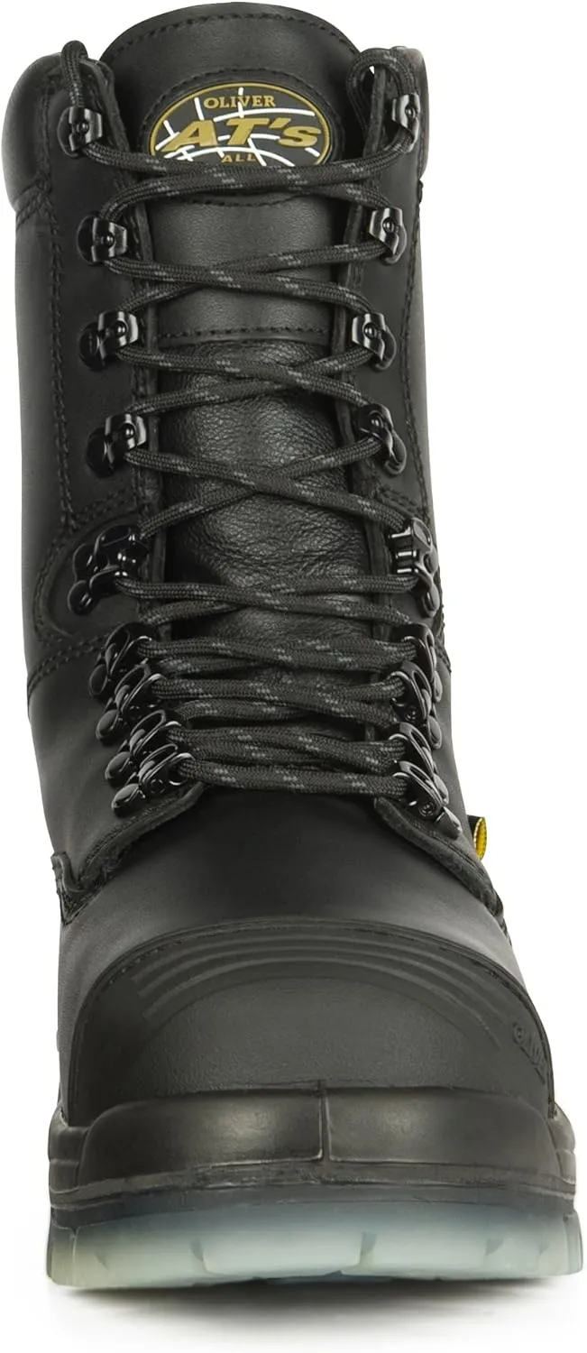 Oliver 45 Series 8" Leather Composite Toe Waterproof Men's Metatarsal Boots, Black (45675C)