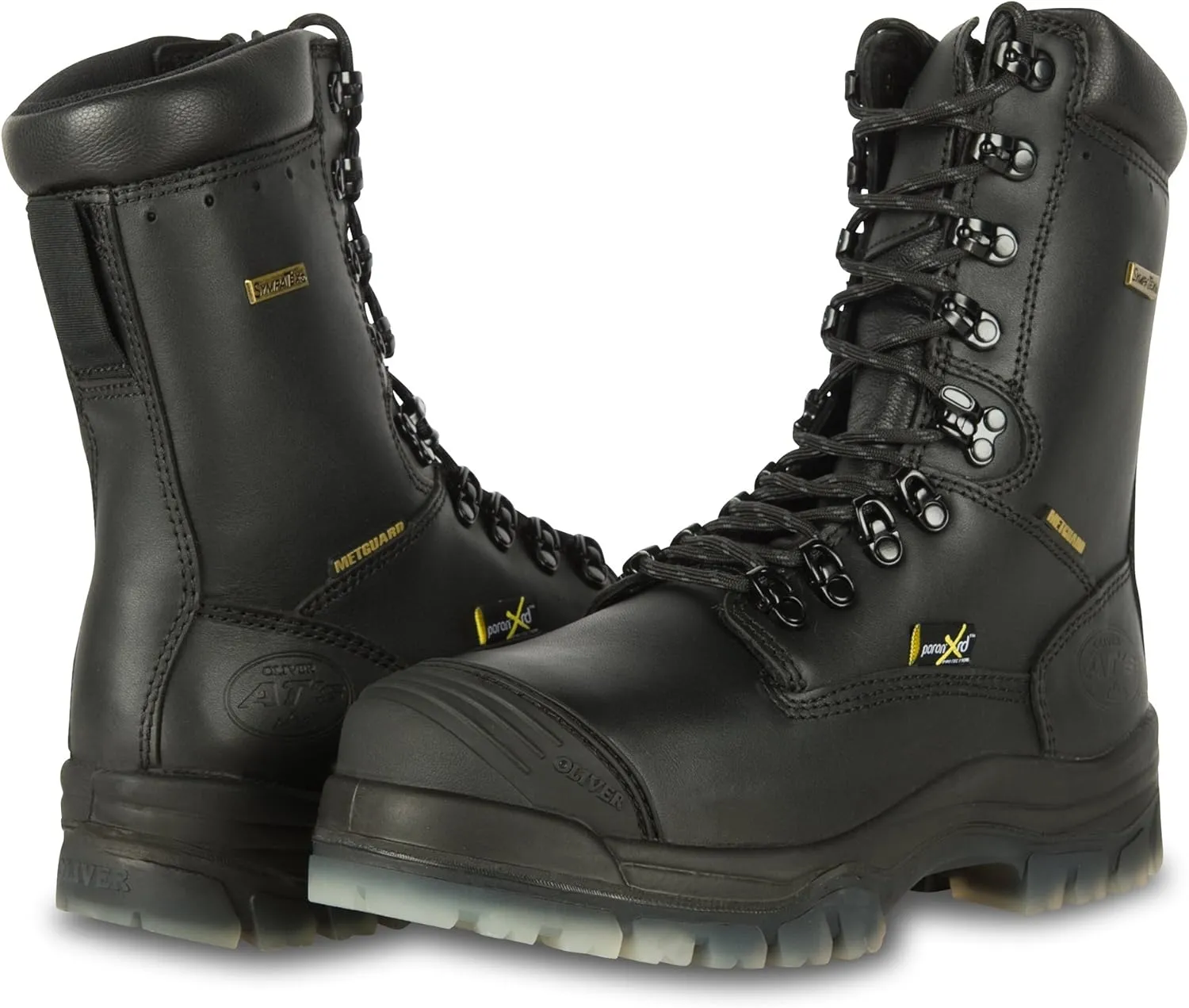 Oliver 45 Series 8" Leather Composite Toe Waterproof Men's Metatarsal Boots, Black (45675C)