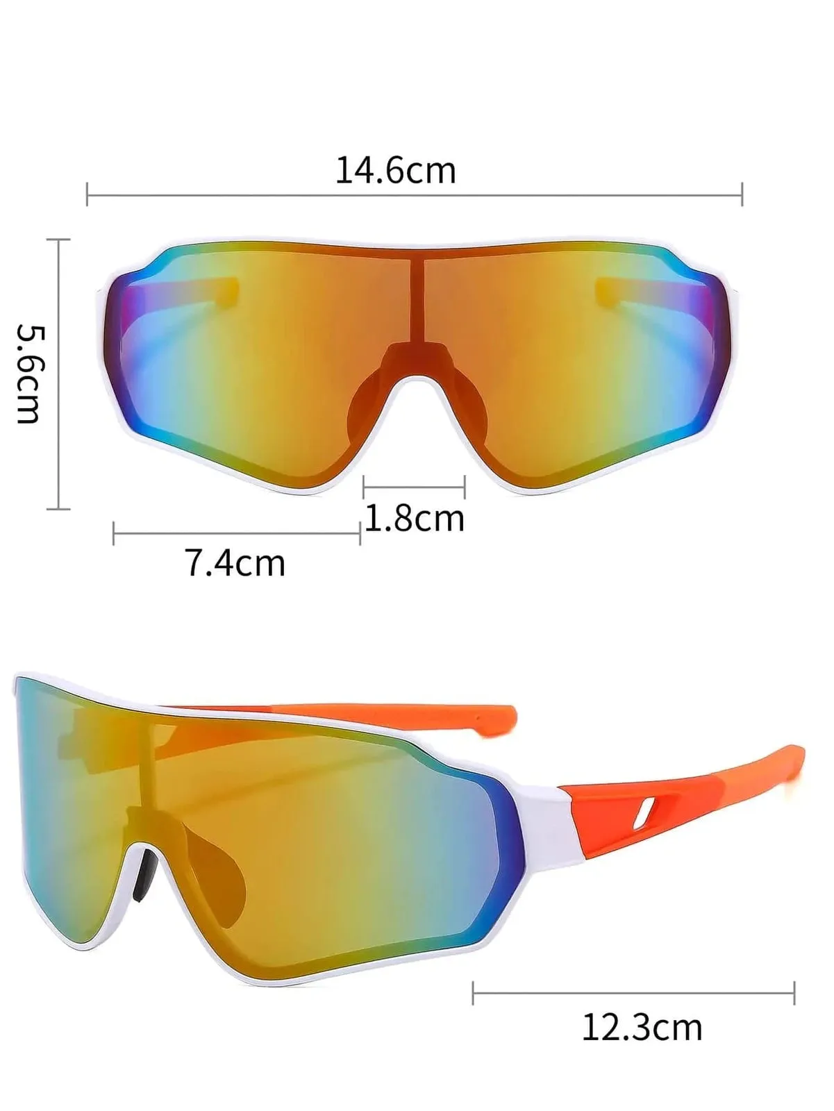 Orange Sport Glasses For Hiking Running Driving Riding Fishing Sports Style