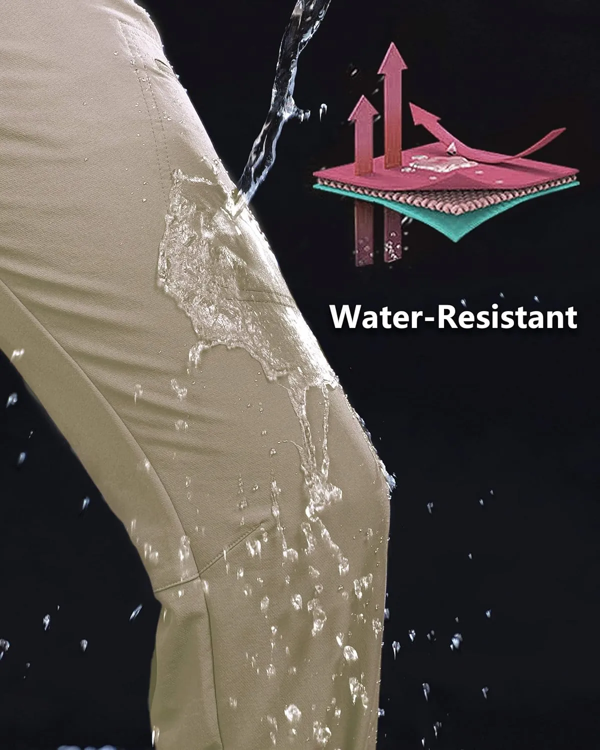 Outdoor Ventures Women's Cargo Hiking Pants, Quick Dry Stretchy Roll Up Outdoor Pants for Camping, Golf, Fishing