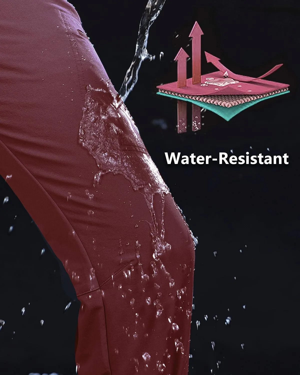 Outdoor Ventures Women's Cargo Hiking Pants, Quick Dry Stretchy Roll Up Outdoor Pants for Camping, Golf, Fishing