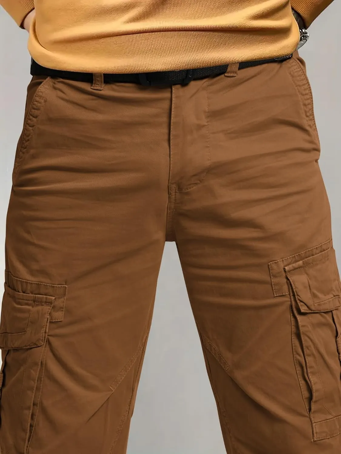 OUTSON Men's Relaxed Fit Cargo Pants 8 Pockets Work Pants Casual Outdoor Pants Ripstop Tactical Pants for Men