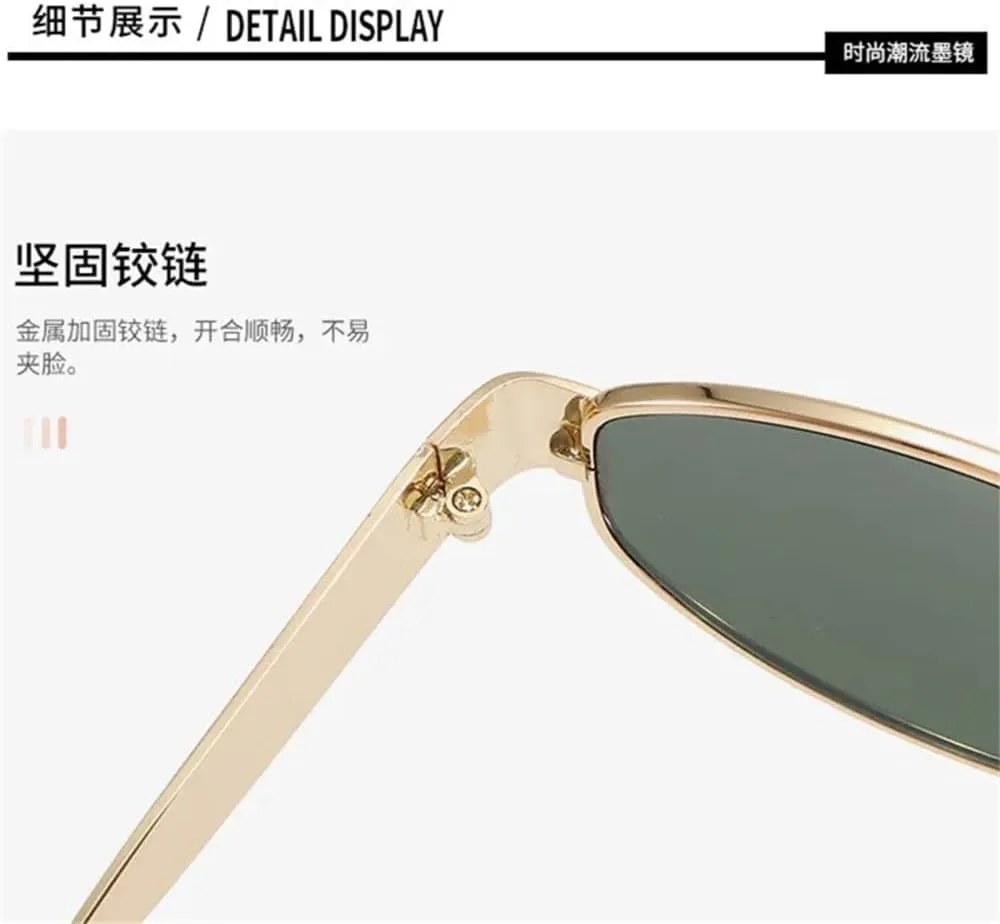 Oval Sunglasses Women Metal Frame Sun Glasses Men Vintage Round Shades UV400 Eyewear
