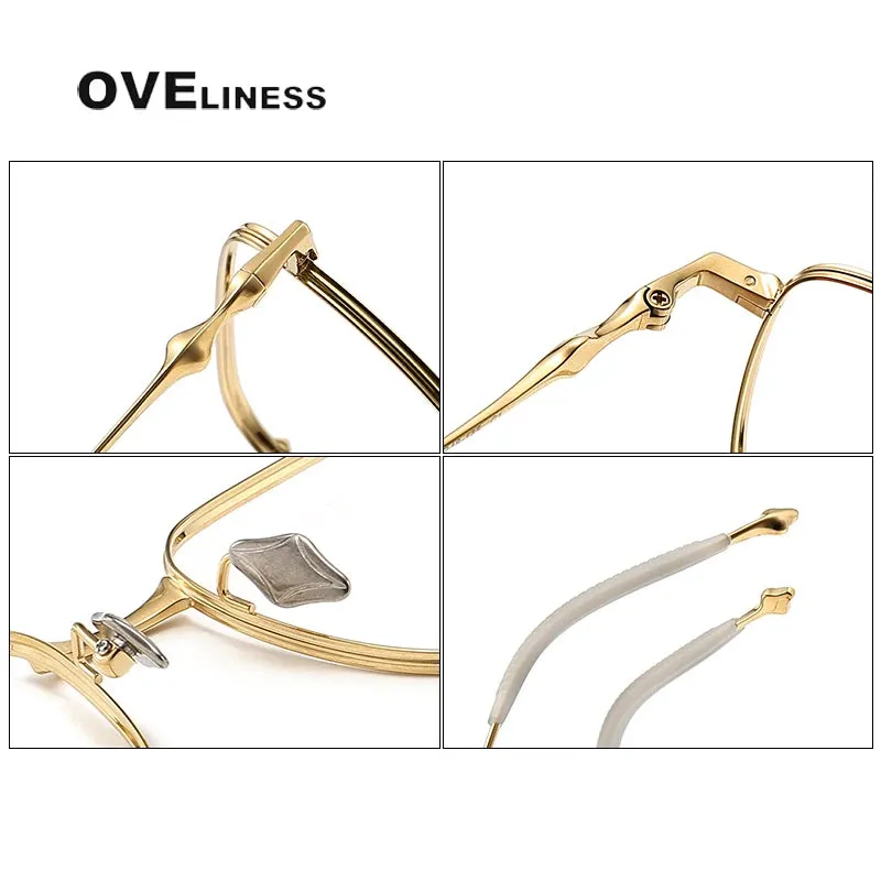 Oveliness Men's Full Rim Square Titanium Eyeglasses 4418