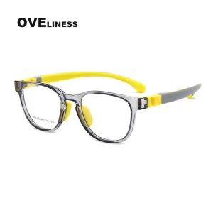 Oveliness Unisex Children's Full Rim Square Round Tr 90 Titanium Eyeglasses Olp06
