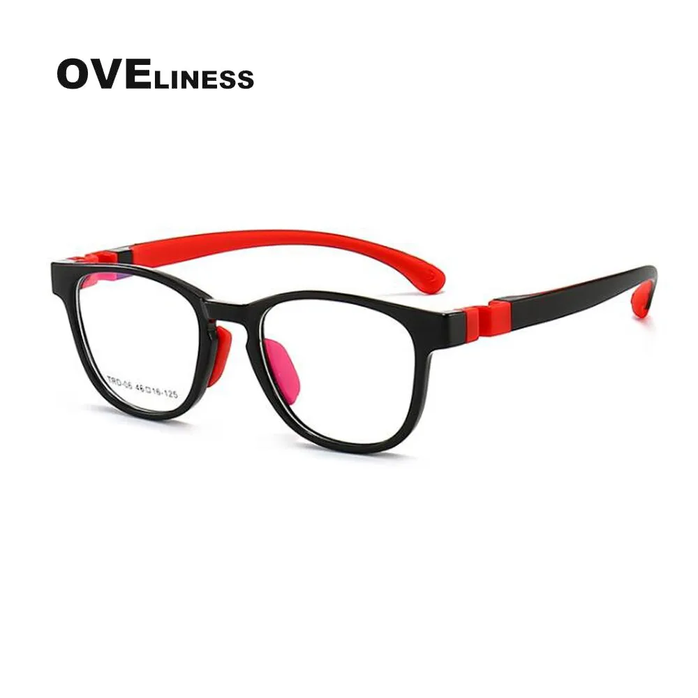 Oveliness Unisex Children's Full Rim Square Round Tr 90 Titanium Eyeglasses Olp06