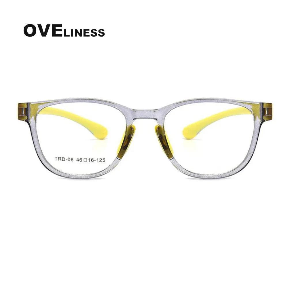 Oveliness Unisex Children's Full Rim Square Round Tr 90 Titanium Eyeglasses Olp06