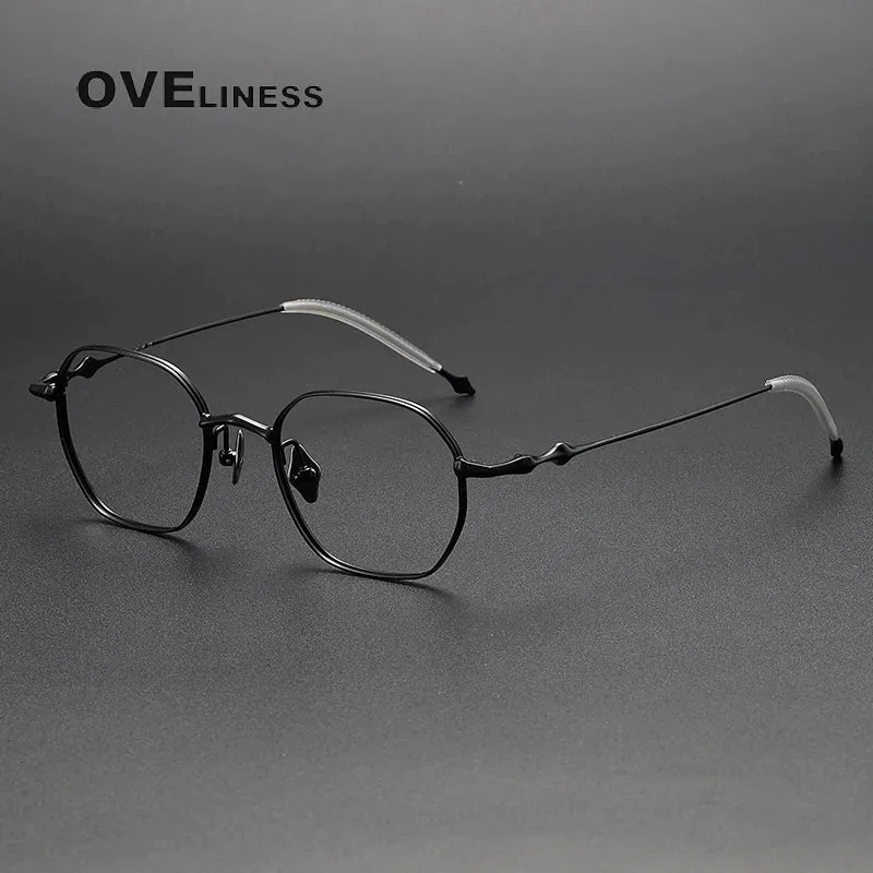 Oveliness Unisex Full Rim Polygon Titanium Eyeglasses 4220