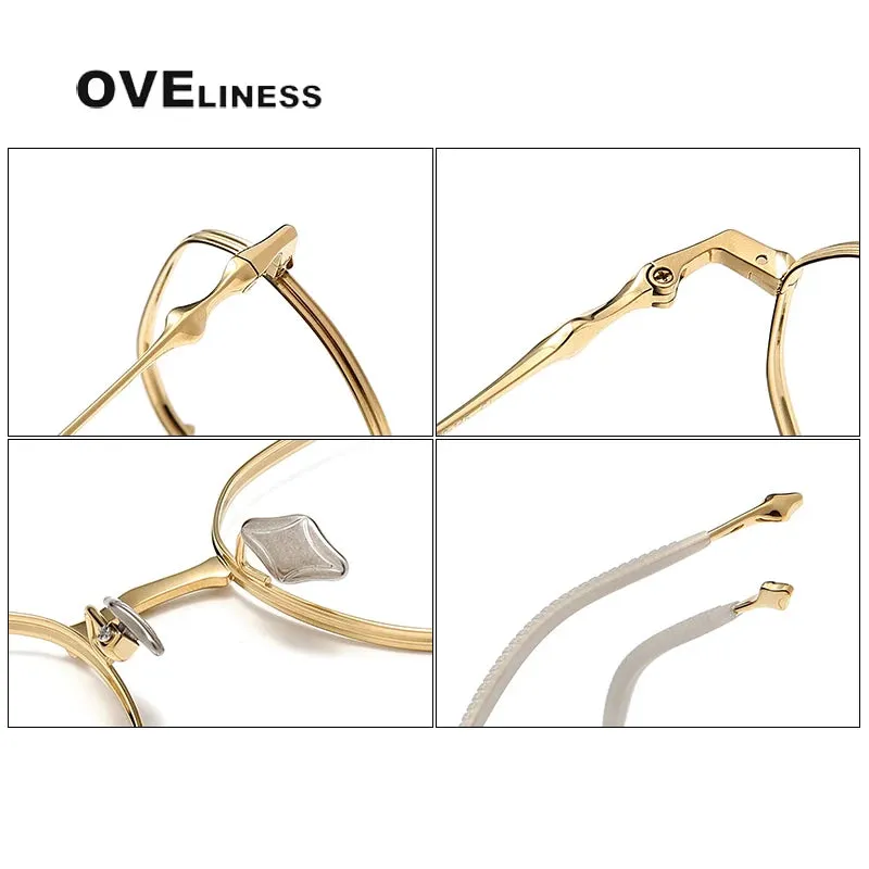 Oveliness Unisex Full Rim Polygon Titanium Eyeglasses 4220