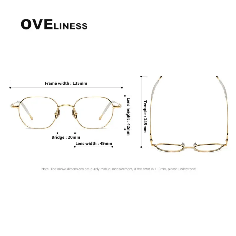Oveliness Unisex Full Rim Polygon Titanium Eyeglasses 4220