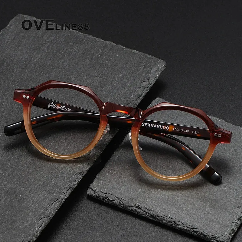 Oveliness Unisex Full Rim Round Acetate Eyeglasses V003
