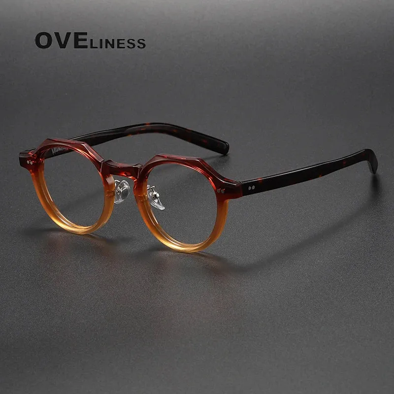 Oveliness Unisex Full Rim Round Acetate Eyeglasses V003