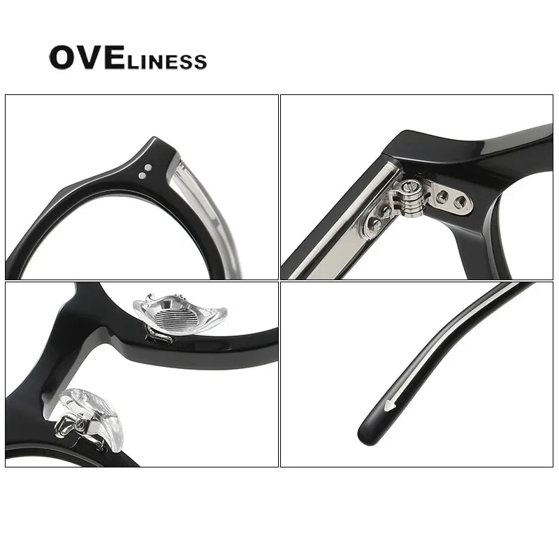 Oveliness Unisex Full Rim Round Acetate Eyeglasses V003