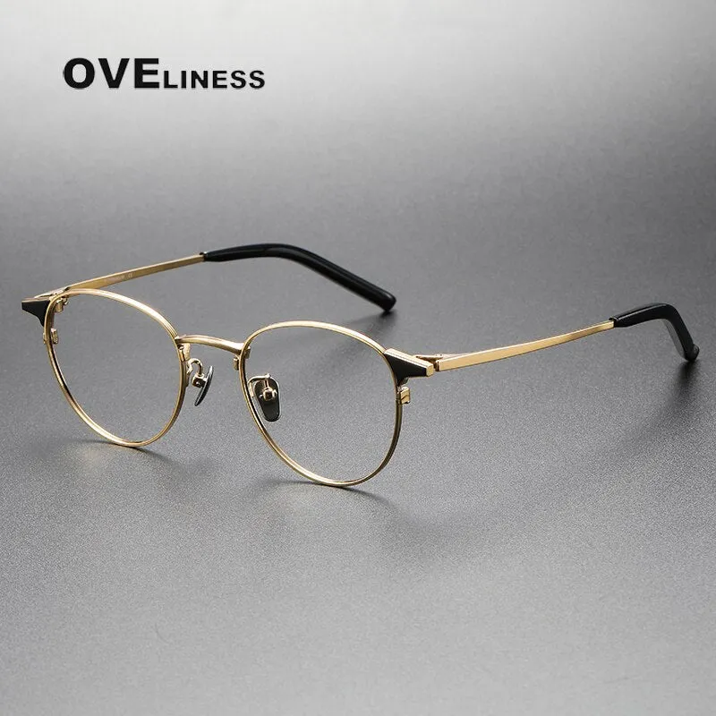 Oveliness Unisex Full Rim Round Titanium Eyeglasses 960