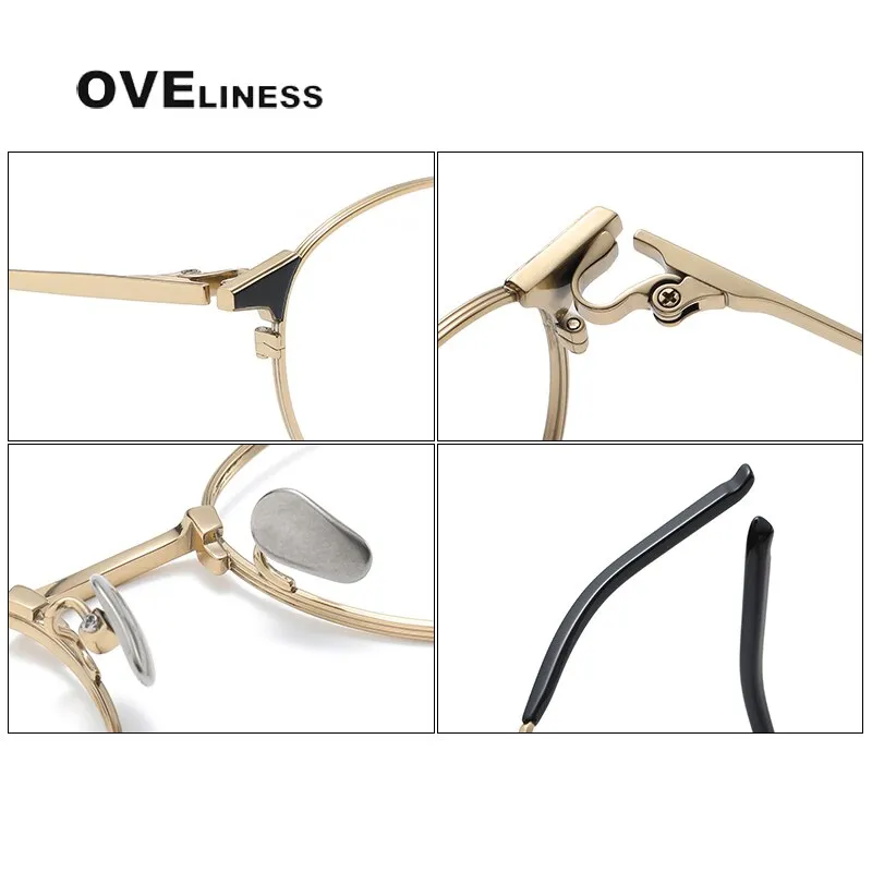 Oveliness Unisex Full Rim Round Titanium Eyeglasses 960
