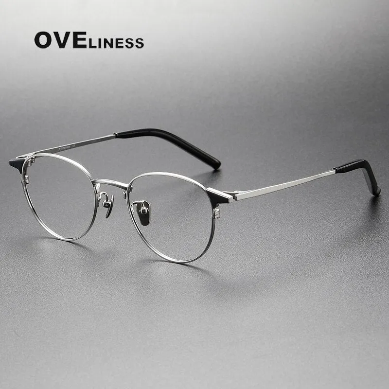 Oveliness Unisex Full Rim Round Titanium Eyeglasses 960