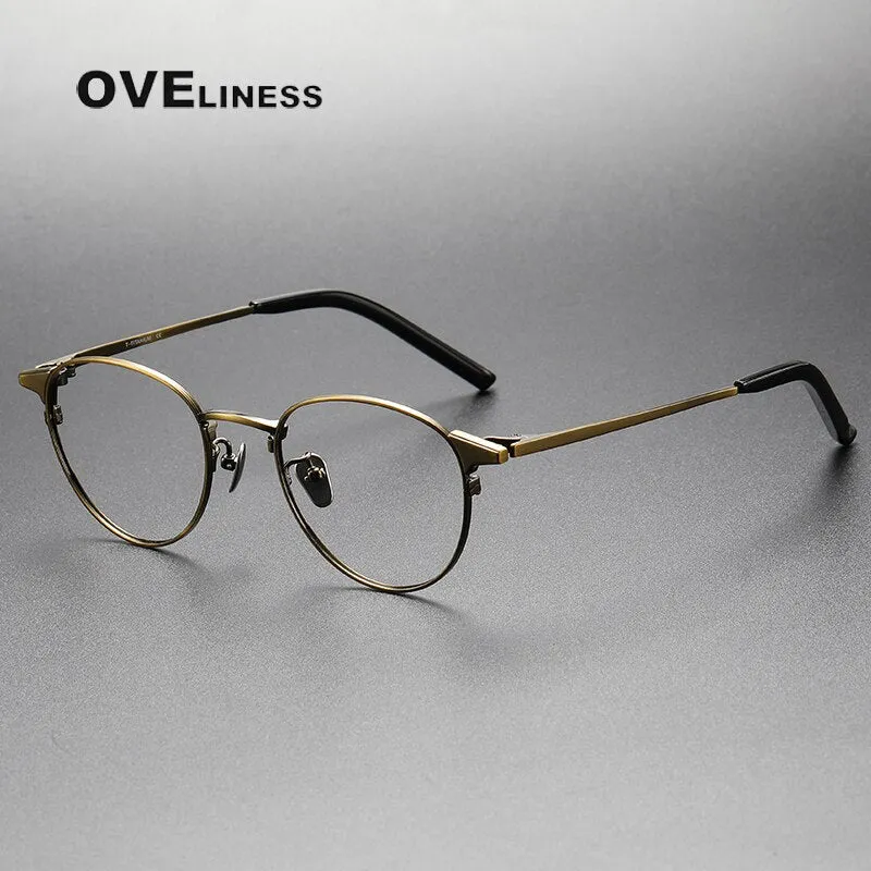 Oveliness Unisex Full Rim Round Titanium Eyeglasses 960