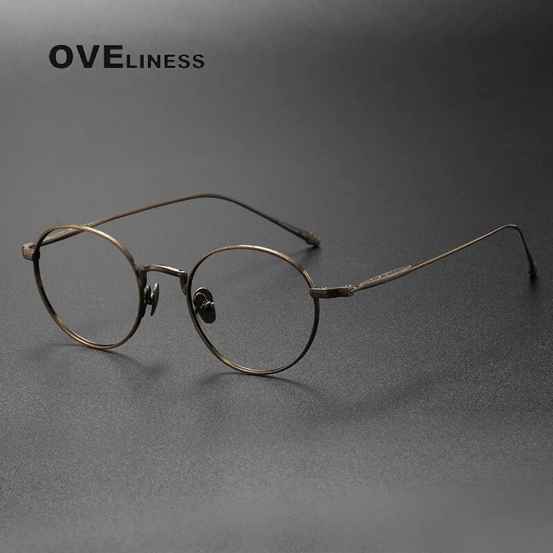 Oveliness Unisex Full Rim Round Titanium Eyeglasses M3103