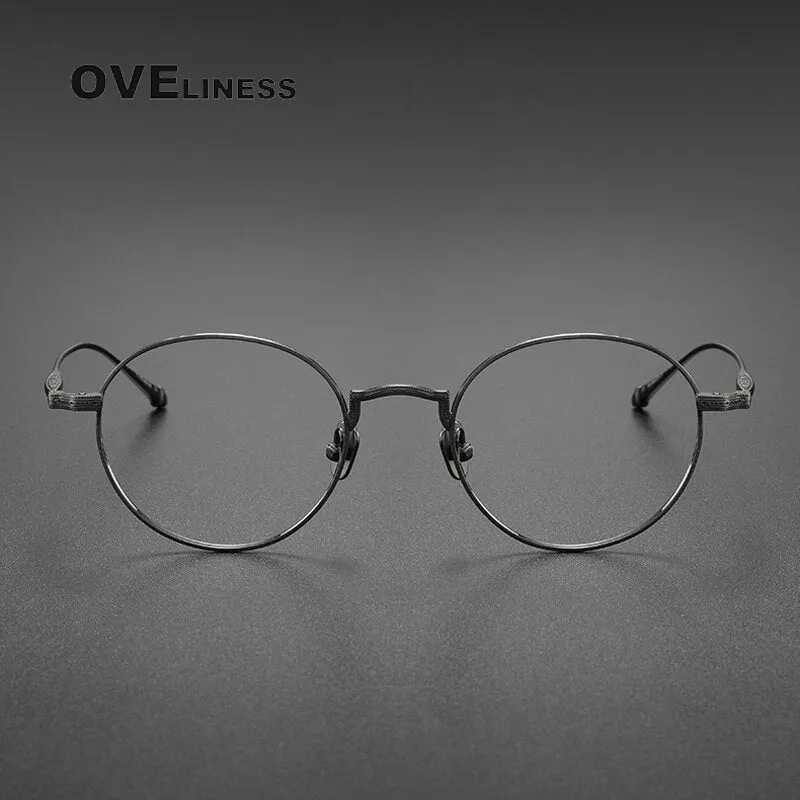 Oveliness Unisex Full Rim Round Titanium Eyeglasses M3103