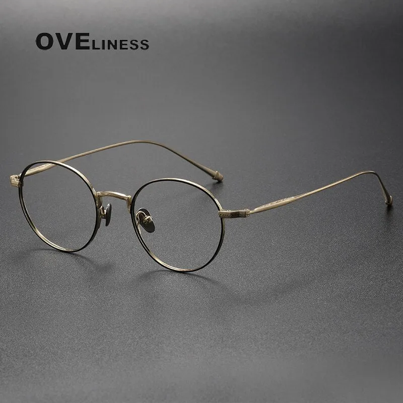 Oveliness Unisex Full Rim Round Titanium Eyeglasses M3103