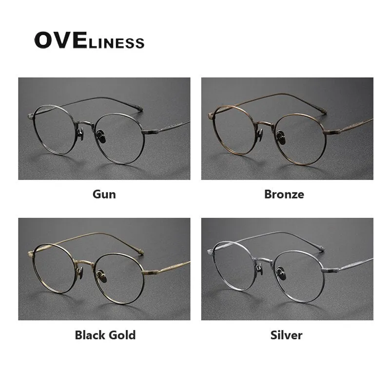 Oveliness Unisex Full Rim Round Titanium Eyeglasses M3103