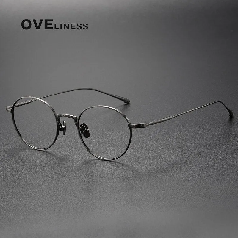 Oveliness Unisex Full Rim Round Titanium Eyeglasses M3103