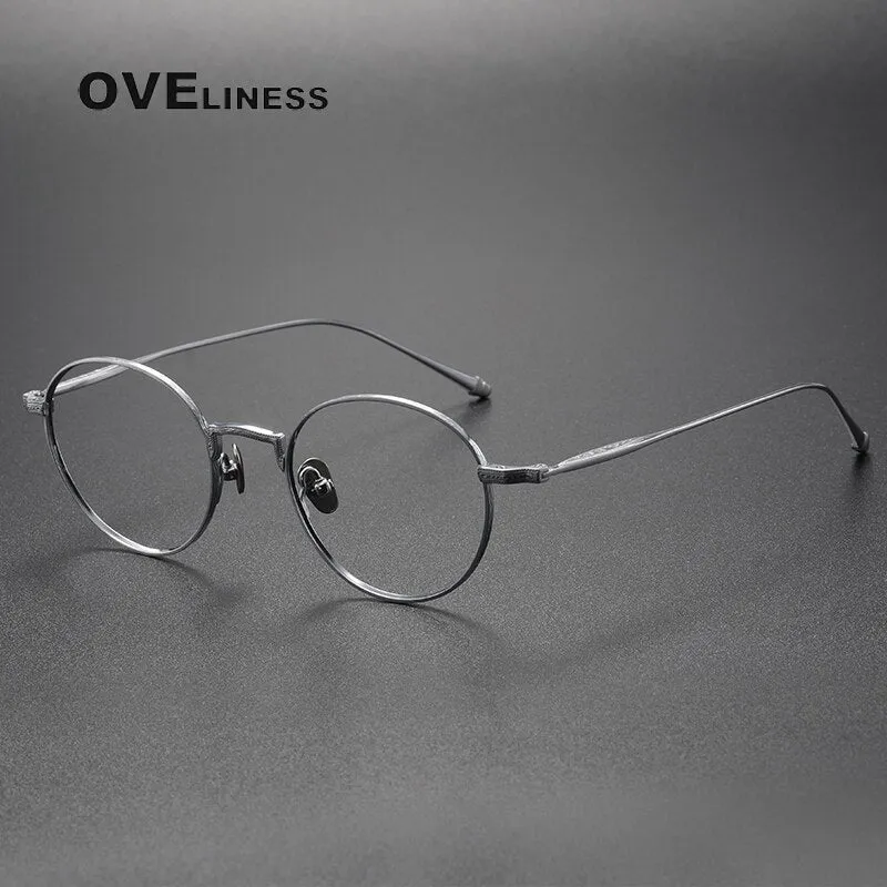 Oveliness Unisex Full Rim Round Titanium Eyeglasses M3103