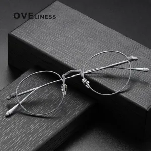 Oveliness Unisex Full Rim Round Titanium Eyeglasses M3103