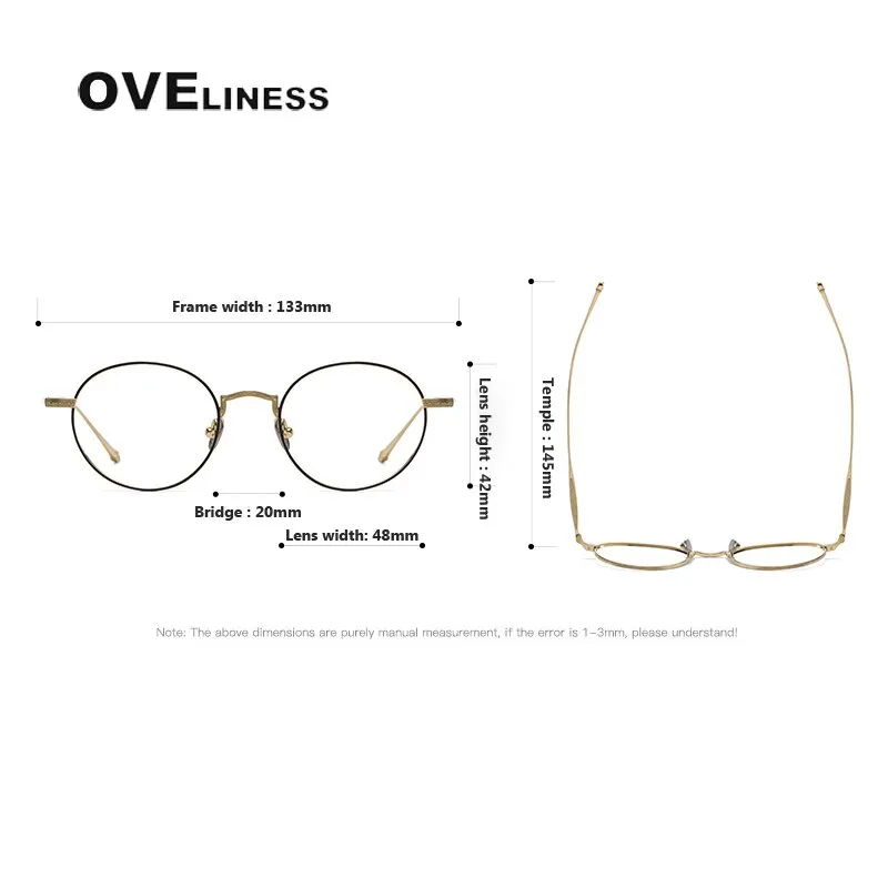 Oveliness Unisex Full Rim Round Titanium Eyeglasses M3103
