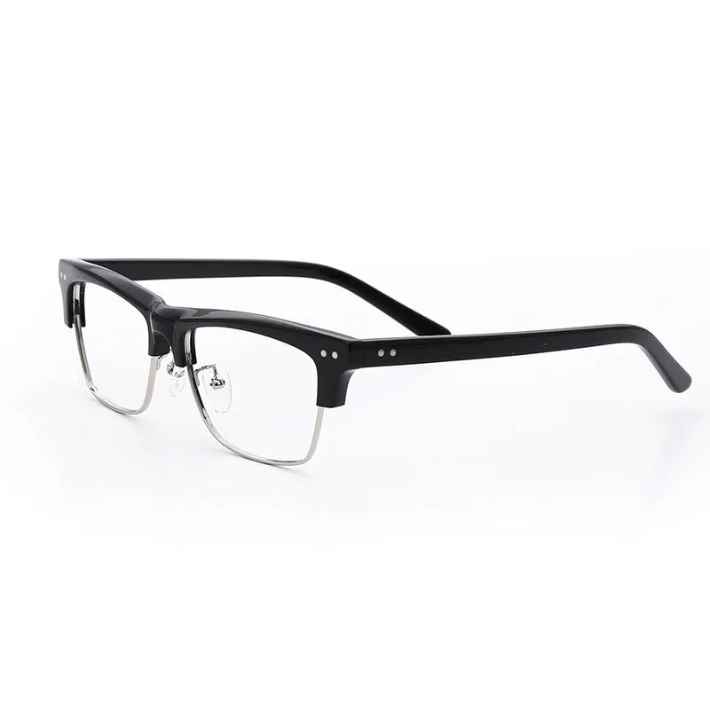 Oveliness Unisex Full Rim Square Acetate Alloy Eyeglasses