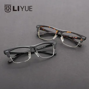 Oveliness Unisex Full Rim Square Acetate Alloy Eyeglasses