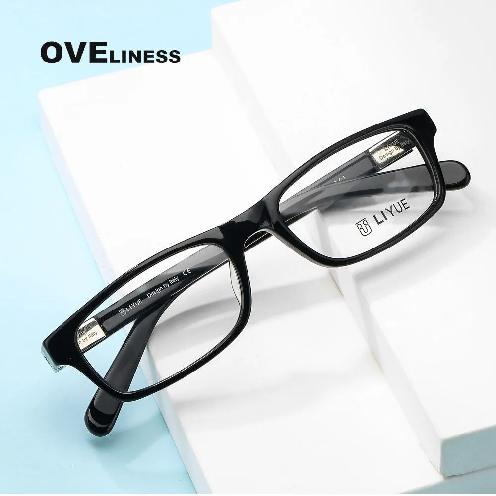 Oveliness Unisex Full Rim Square Acetate Eyeglasses Lb01