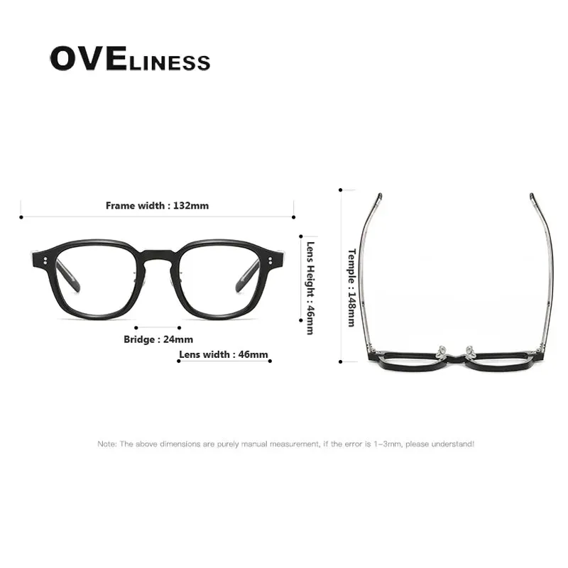 Oveliness Unisex Full Rim Square Acetate Eyeglasses V013