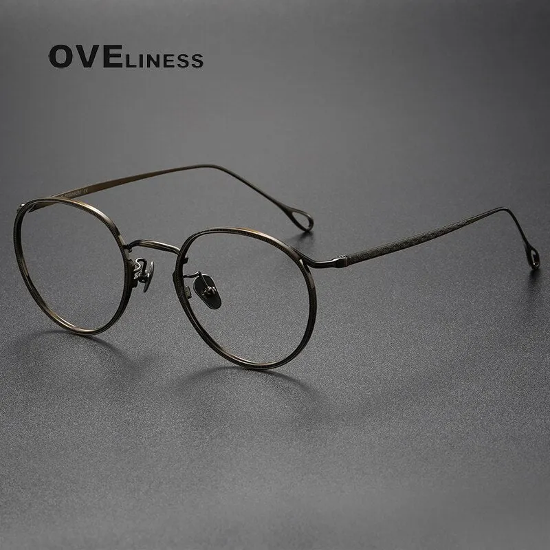Oveliness Unisex Full Rim Square Titanium Eyeglasses 156b