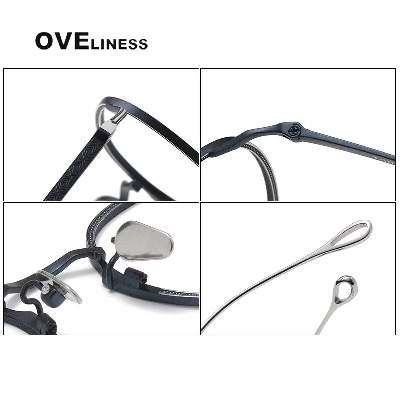 Oveliness Unisex Full Rim Square Titanium Eyeglasses 156b