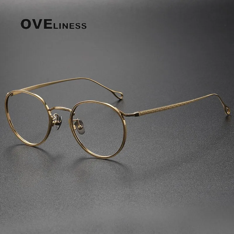 Oveliness Unisex Full Rim Square Titanium Eyeglasses 156b