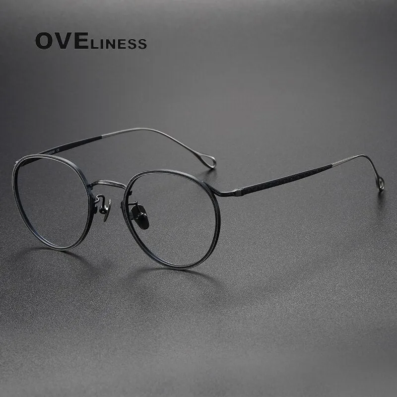 Oveliness Unisex Full Rim Square Titanium Eyeglasses 156b