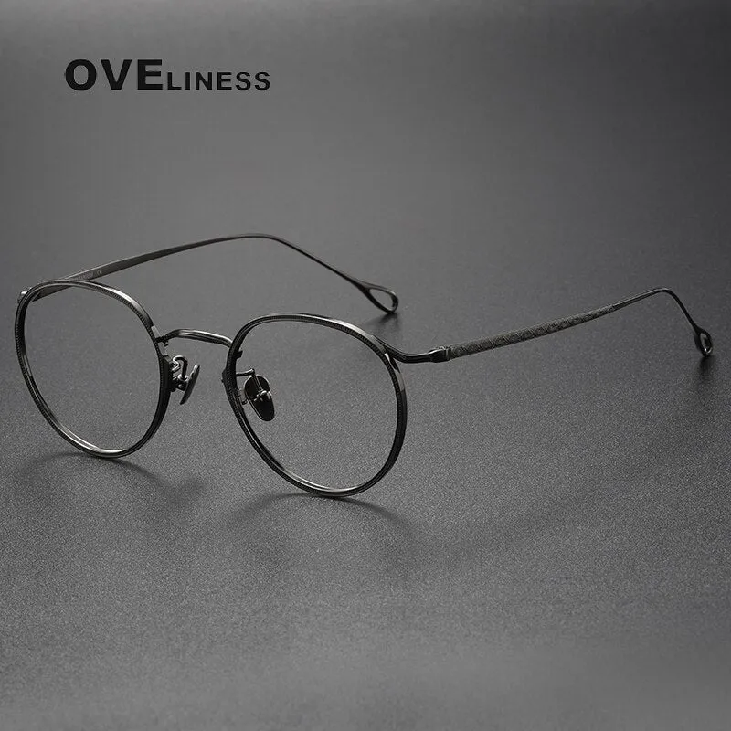 Oveliness Unisex Full Rim Square Titanium Eyeglasses 156b