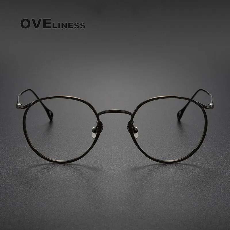 Oveliness Unisex Full Rim Square Titanium Eyeglasses 156b