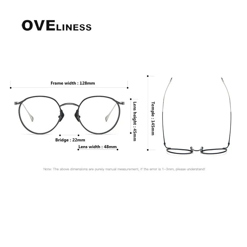 Oveliness Unisex Full Rim Square Titanium Eyeglasses 156b