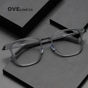 Oveliness Unisex Full Rim Square Titanium Eyeglasses 8202301