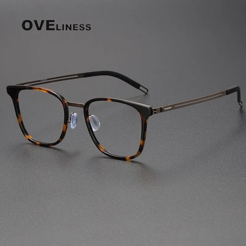 Oveliness Unisex Full Rim Square Titanium Eyeglasses 8202301