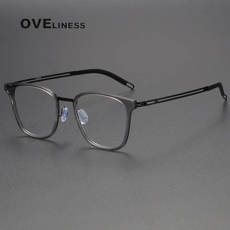 Oveliness Unisex Full Rim Square Titanium Eyeglasses 8202301