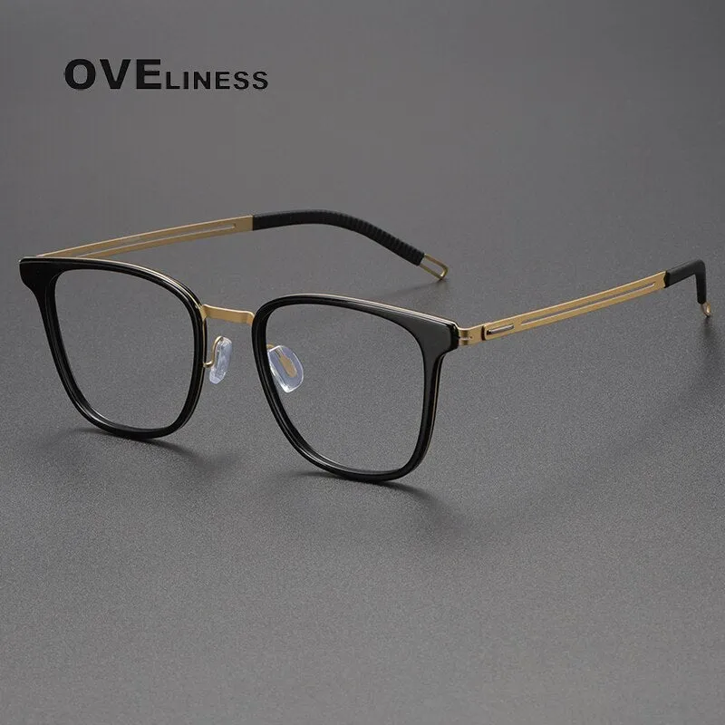 Oveliness Unisex Full Rim Square Titanium Eyeglasses 8202301