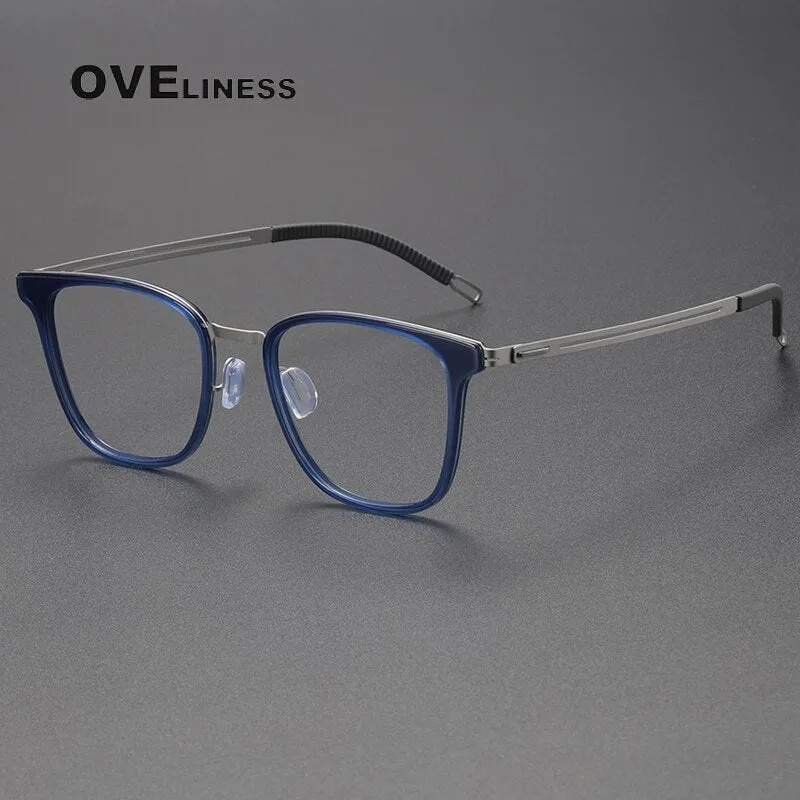 Oveliness Unisex Full Rim Square Titanium Eyeglasses 8202301