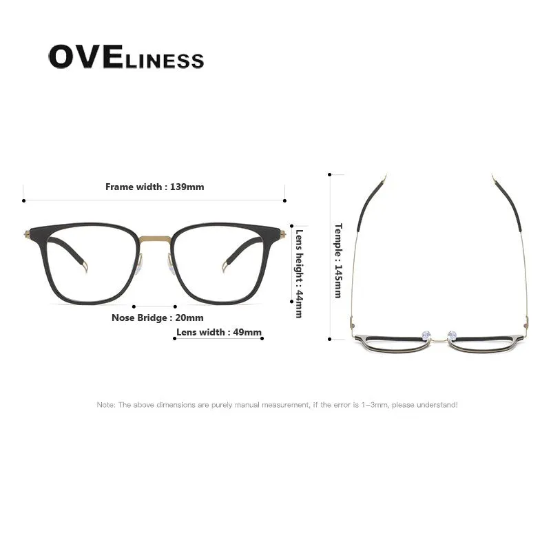 Oveliness Unisex Full Rim Square Titanium Eyeglasses 8202301