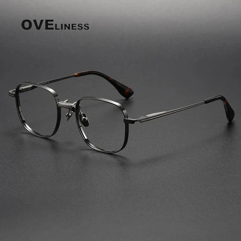 Oveliness Unisex Full Rim Square Titanium Eyeglasses D151