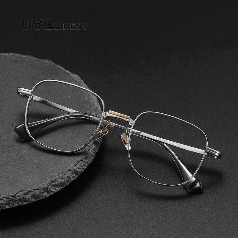 Oveliness Unisex Full Rim Square Titanium Eyeglasses D151
